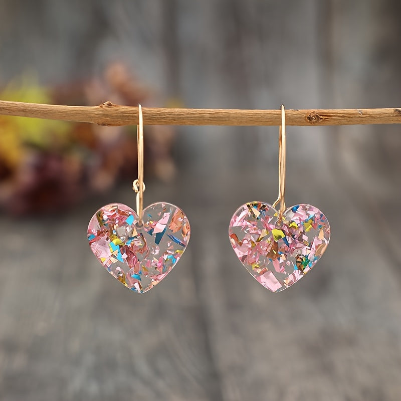 Sugarplum Heart Drop Earrings | Gold Maya Henry Jewelry