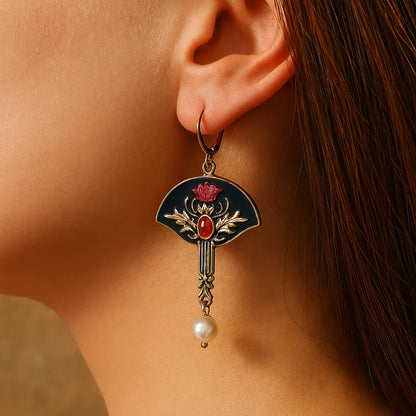 Vintage Red Pearl Earrings Maya Henry Jewelry
