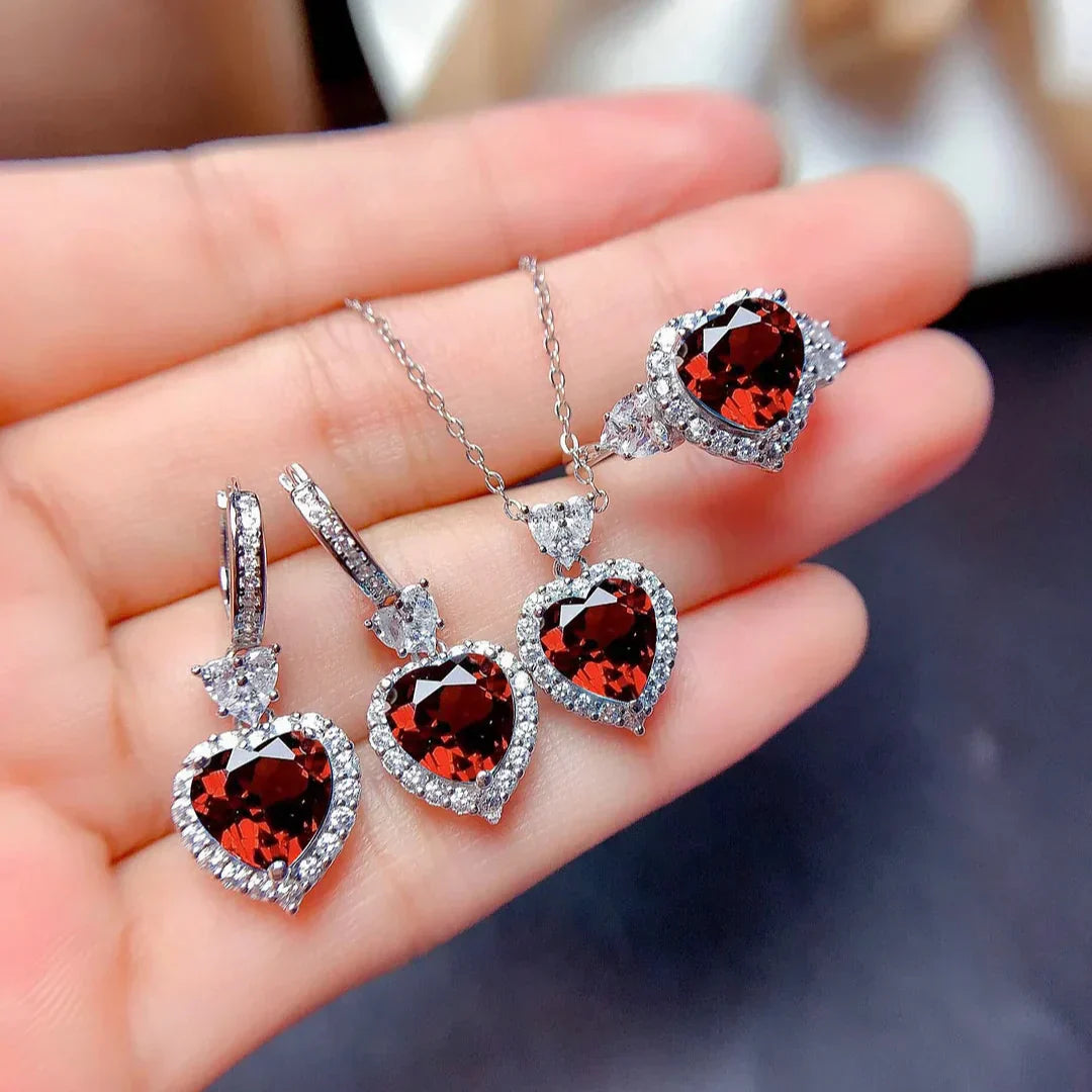 Liora Amorique Red Set Maya Henry Jewelry