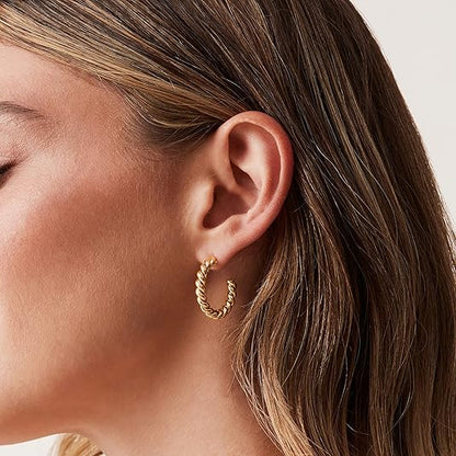 Rope Twist Hoops | Gold Maya Henry Jewelry