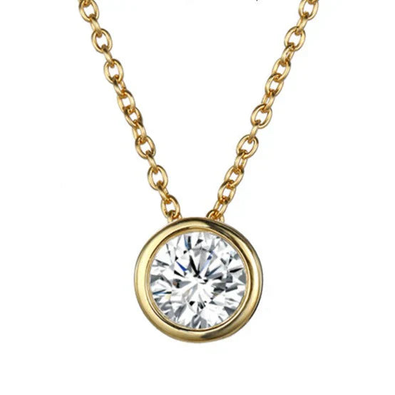 Lunaria Gemmara Birthstone Necklace | Gold Maya Henry Jewelry