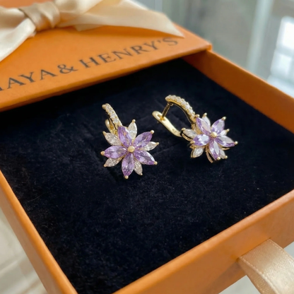 Amethelis Flora Earrings | Gold Maya Henry Jewelry