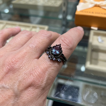 Amethyst Layers Ring | White Gold Maya Henry Jewelry