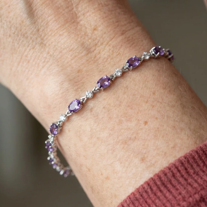 Amethyst Starlight Bracelet | White Gold Maya Henry Jewelry