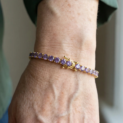 Amethyst Tennis Bracelet | Gold Maya Henry Jewelry