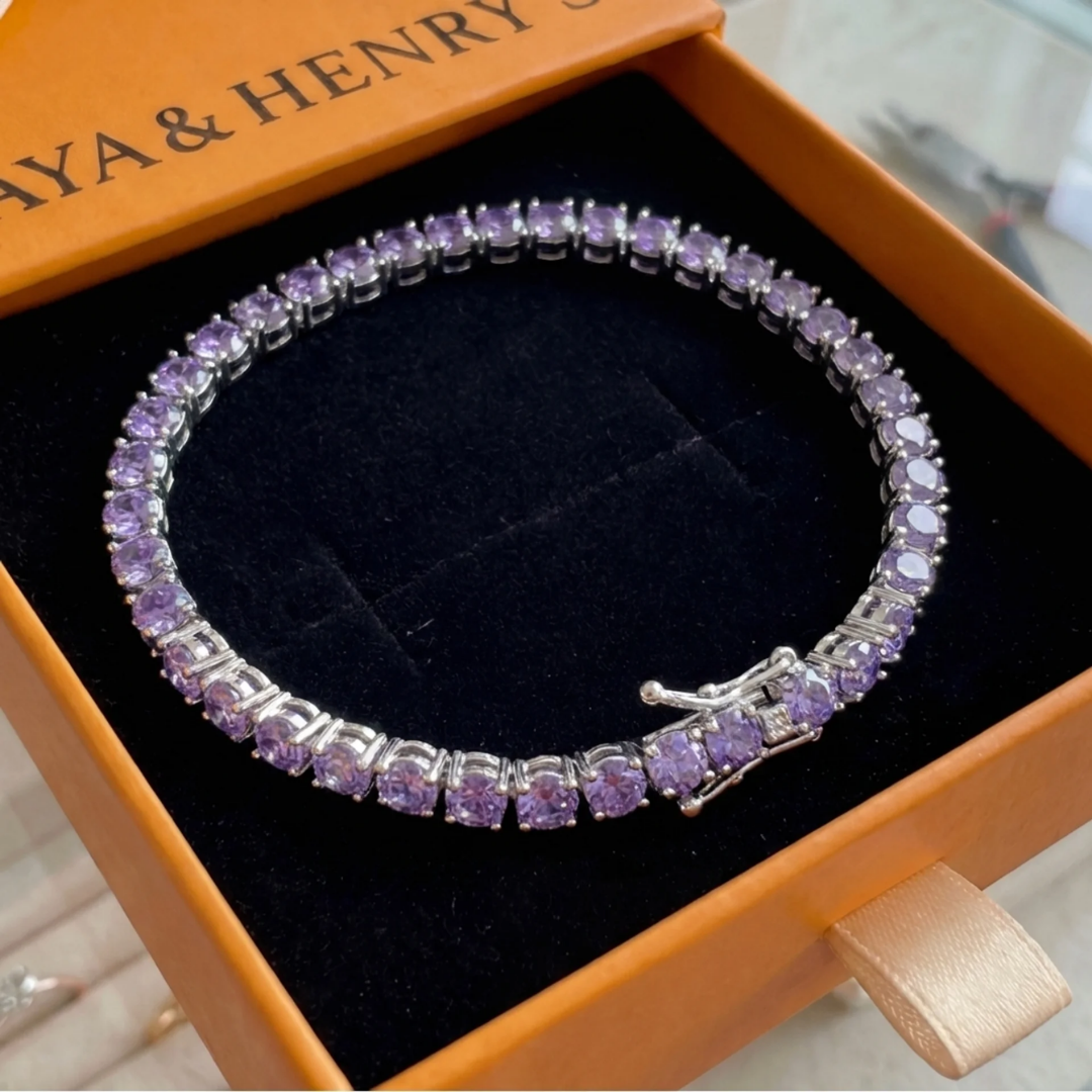 Amethyst Tennis Bracelet | Gold Maya Henry Jewelry