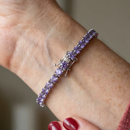 Amethyst Tennis Bracelet | Gold Maya Henry Jewelry