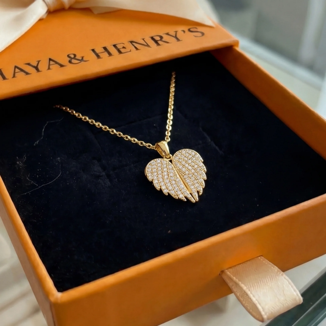 Angel Wings Necklace | Gold Maya Henry Jewelry