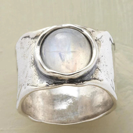 Luminous Moonstone Silver Ring Maya Henry Jewelry
