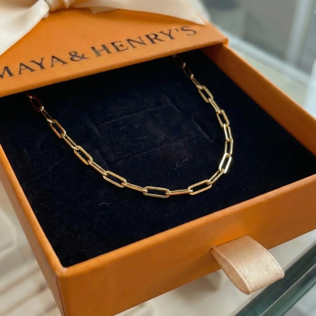Archen Elegant Chain Necklace | Gold Maya Henry Jewelry