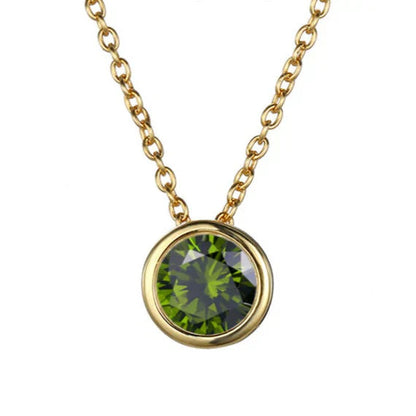 Lunaria Gemmara Birthstone Necklace | Gold Maya Henry Jewelry