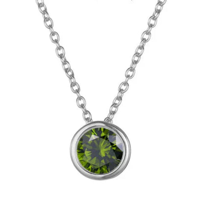 Lunaria Gemmara Birthstone Necklace | White Gold Maya Henry Jewelry