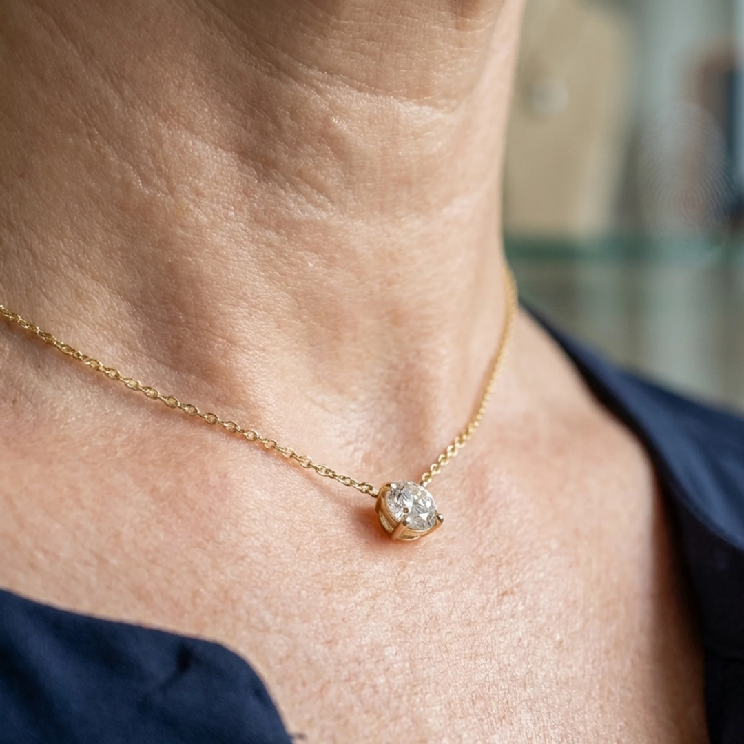 Aurora Crystal Necklace | Gold Maya Henry Jewelry