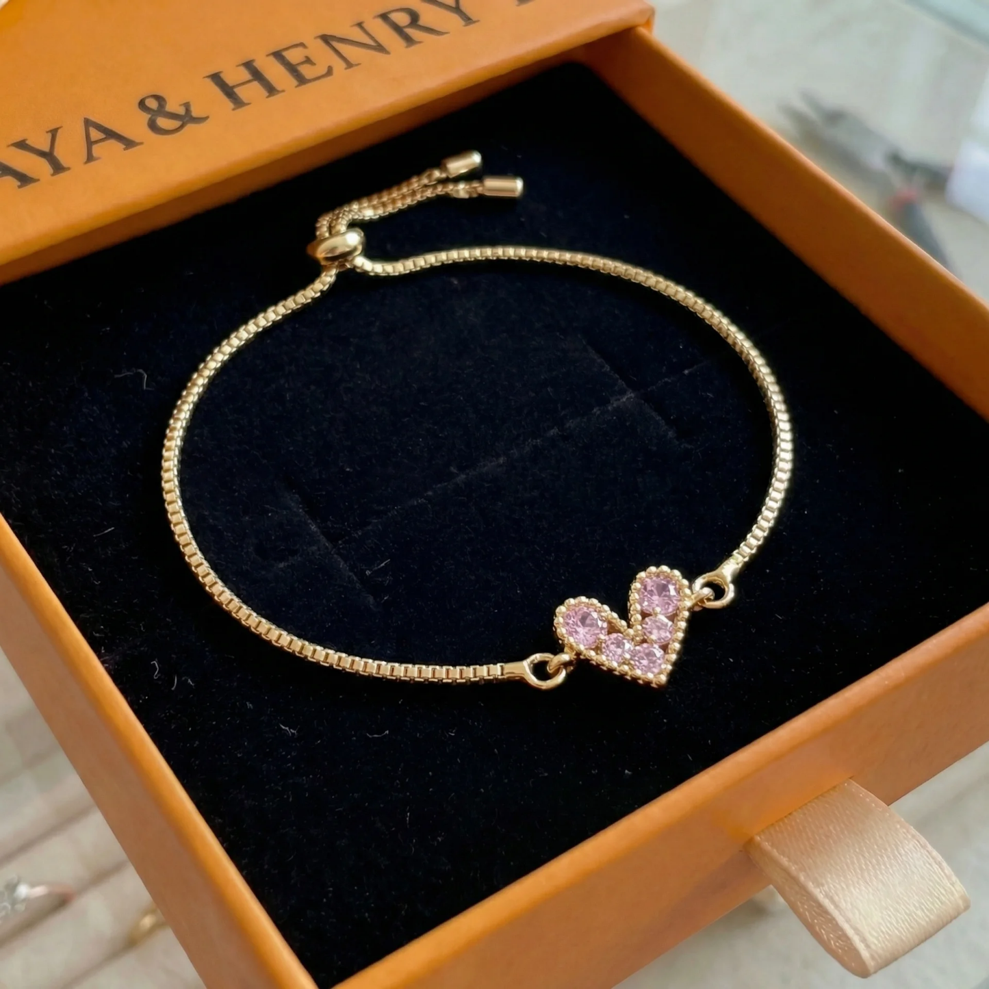 Blush Love Bracelet | Gold Maya Henry Jewelry