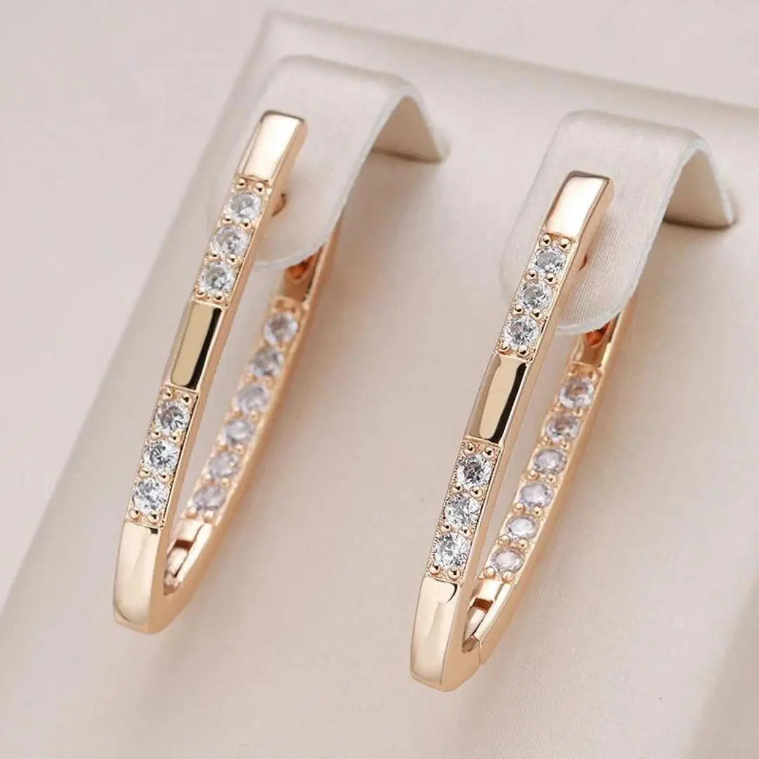 Sophisticated Earrings with Zirconia Stones Maya Henry Jewelry