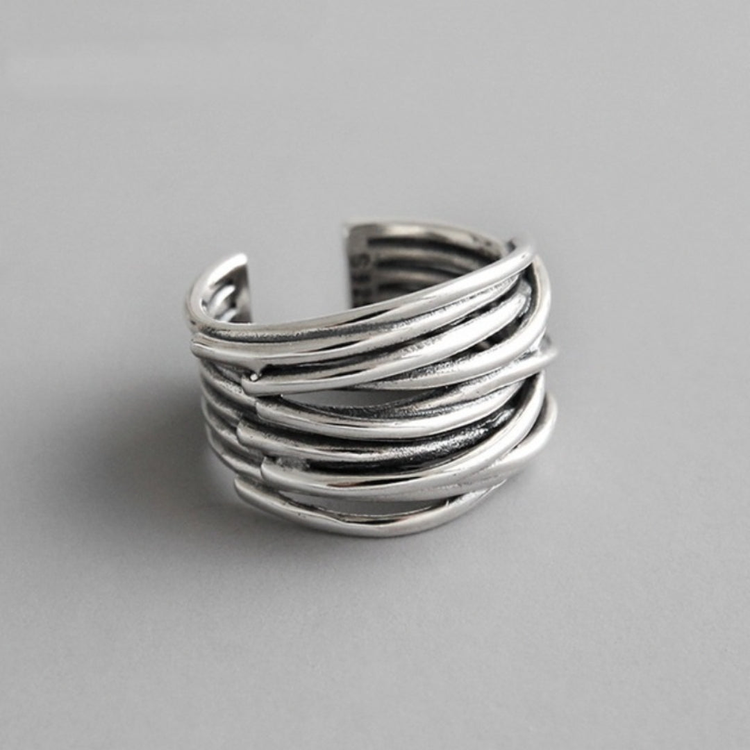 Adjustable Layered 925 Sterling Silver Ring Maya Henry Jewelry