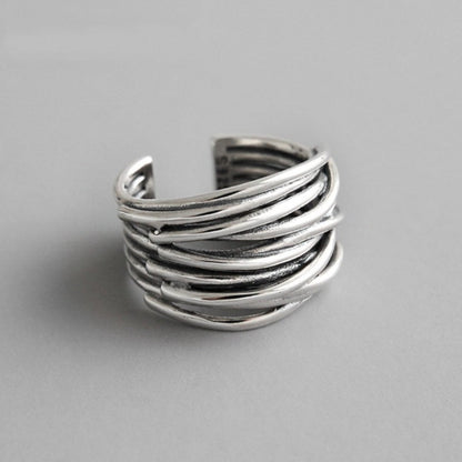 Adjustable Layered 925 Sterling Silver Ring Maya Henry Jewelry