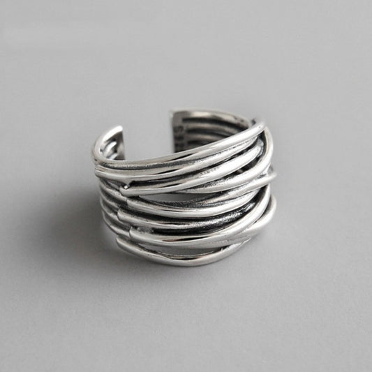 Adjustable Layered 925 Sterling Silver Ring Maya Henry Jewelry