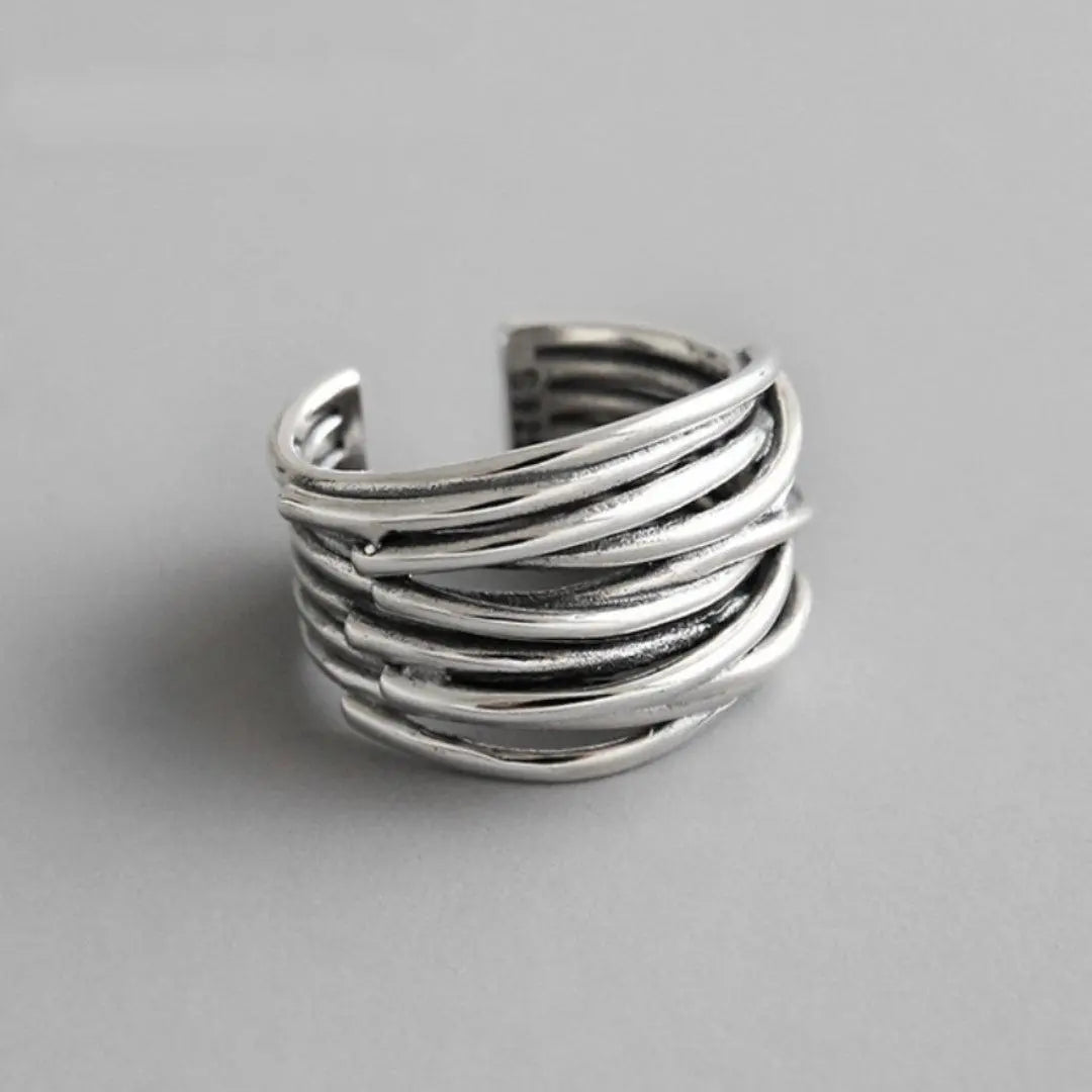 Adjustable Silver Layer Ring Maya Henry Jewelry