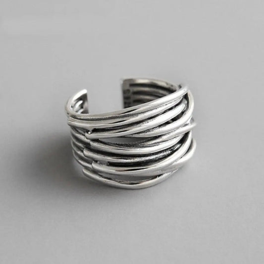 Adjustable Silver Layer Ring Maya Henry Jewelry
