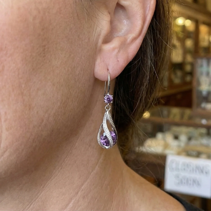 Calithra Lumen Twist Earrings | White Gold Maya Henry Jewelry