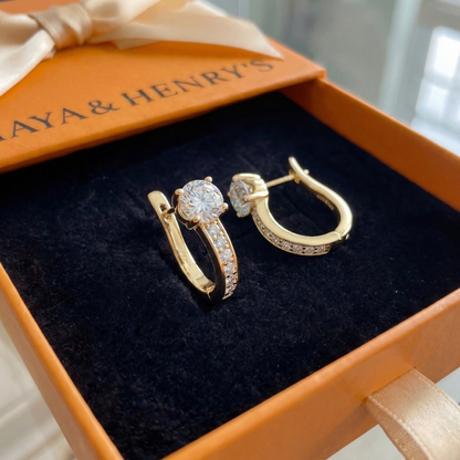 Channel Huggie Earrings | Gold Maya Henry Jewelry