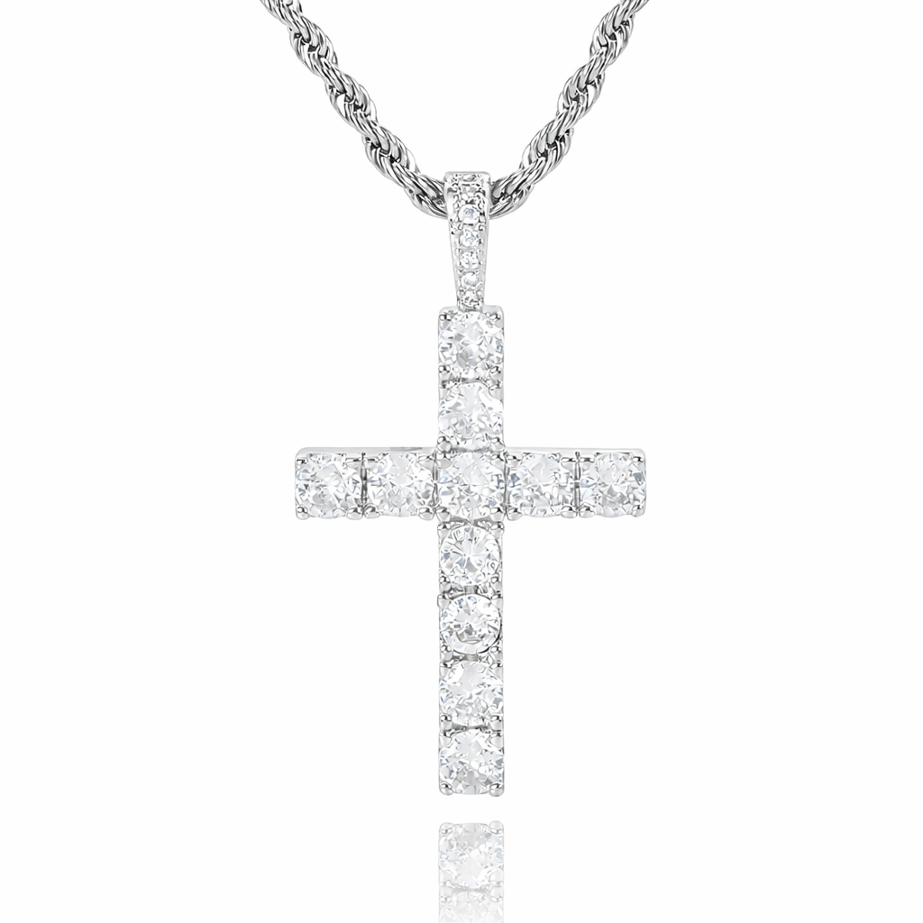 Cross necklace | White Gold Maya Henry Jewelry
