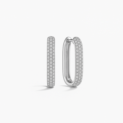 Icon Pavé Hoops | White Gold Maya Henry Jewelry