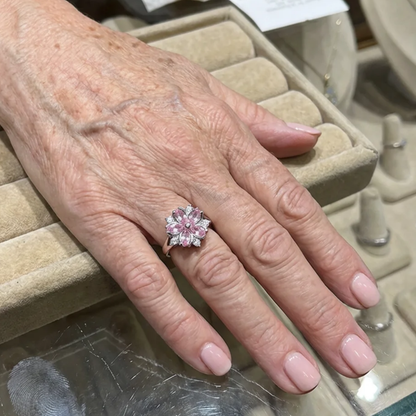 Cherry Blossom Ring | White Gold Maya Henry Jewelry