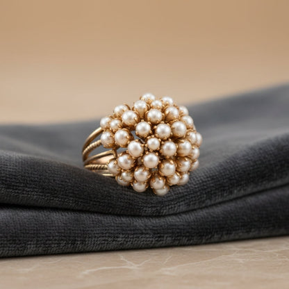 Inlaid Pearls Ring Maya Henry Jewelry