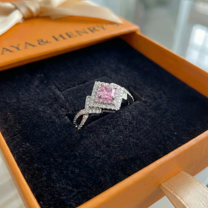 Couture Pave Square Ring | White Gold Maya Henry Jewelry