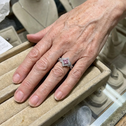 Couture Pave Square Ring | White Gold Maya Henry Jewelry
