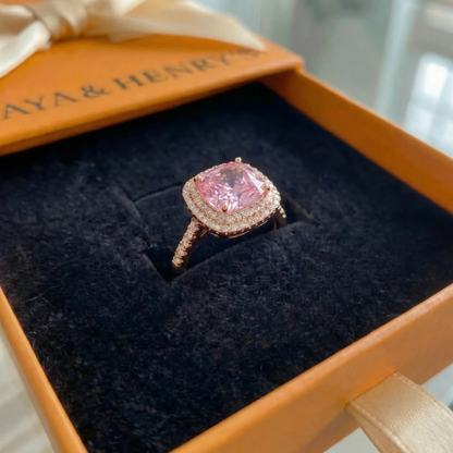 Cushion Pink Sapphire Ring | Rose Gold Maya Henry Jewelry