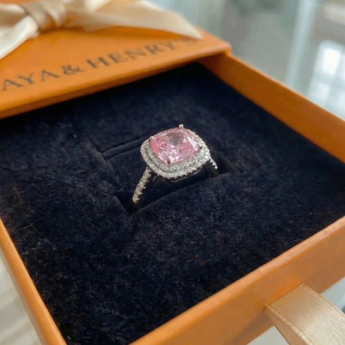 Cushion Pink Sapphire Ring | White Gold Maya Henry Jewelry