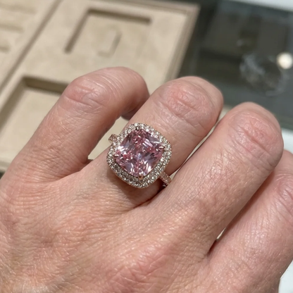 Cushion Pink Sapphire Ring | Rose Gold Maya Henry Jewelry