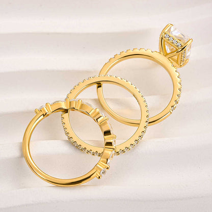 Jaily 3PC Wedding Ring Set | Gold Maya Henry Jewelry