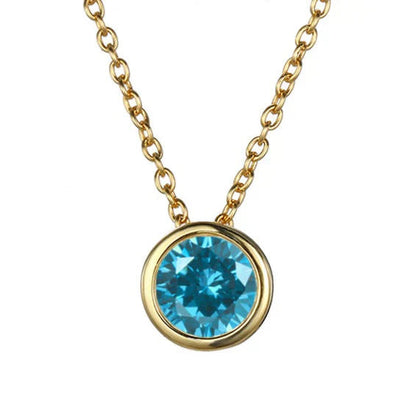 Lunaria Gemmara Birthstone Necklace | Gold Maya Henry Jewelry
