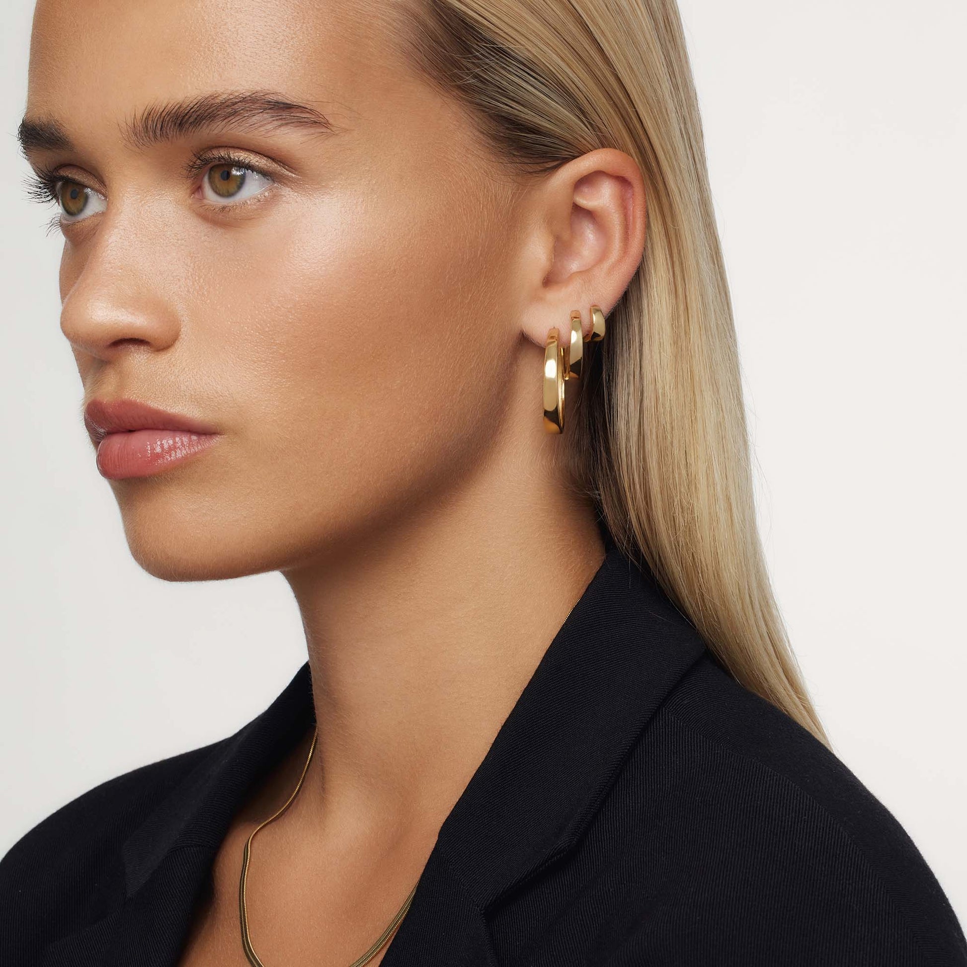 Gia Statement Hoops | Gold Maya Henry Jewelry
