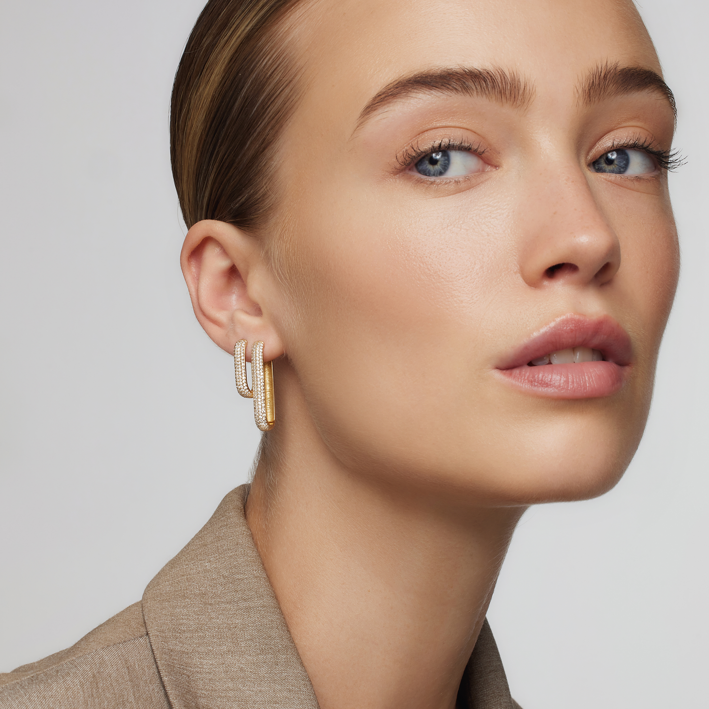 Icon Pavé Hoops | Gold Maya Henry Jewelry