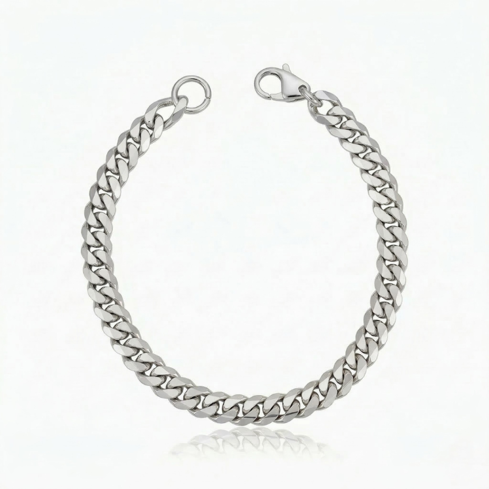 Estate Cuban Bracelet | White Gold Maya Henry Jewelry