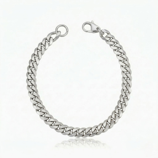 Estate Cuban Bracelet | White Gold Maya Henry Jewelry