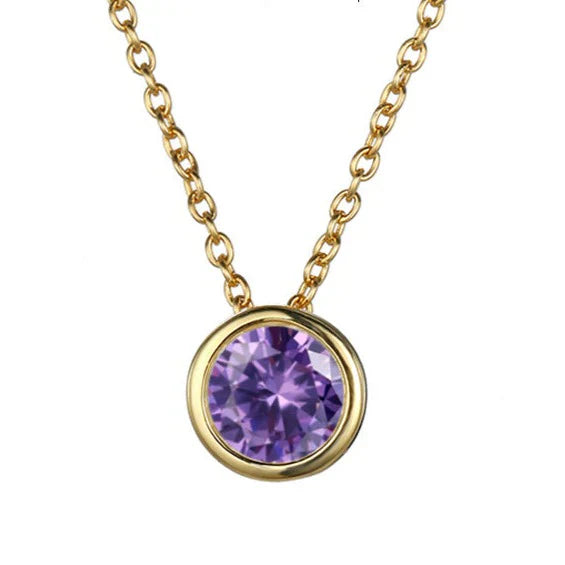 Lunaria Gemmara Birthstone Necklace | Gold Maya Henry Jewelry