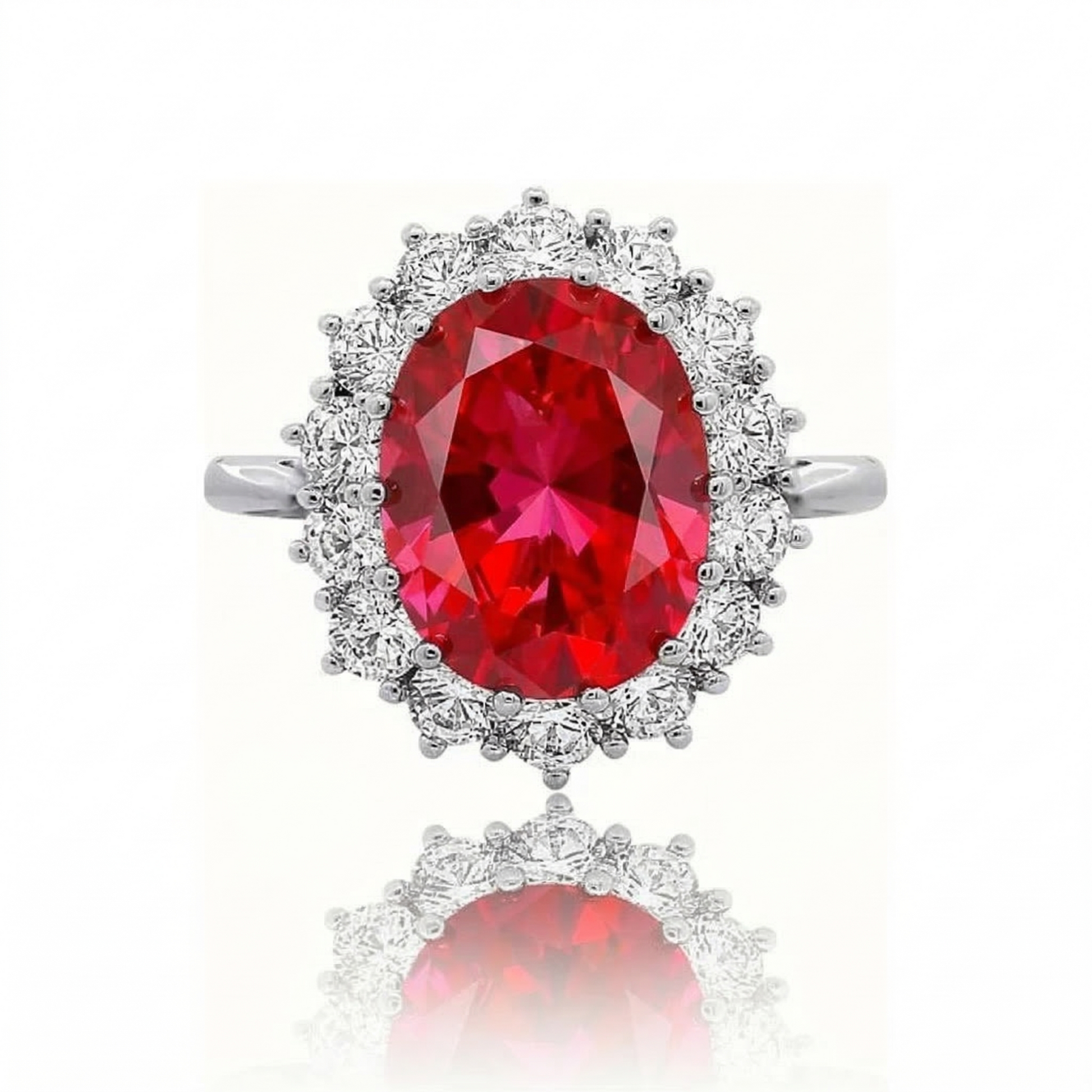 Scarlet Crown Ruby Ring | White Gold Maya Henry Jewelry