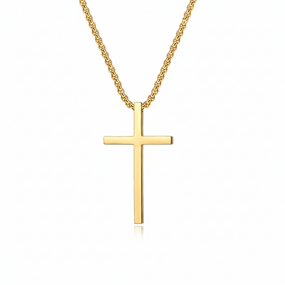 Bezel Cross Necklace | Gold Maya Henry Jewelry