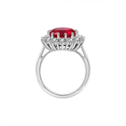 Scarlet Crown Ruby Ring | White Gold Maya Henry Jewelry