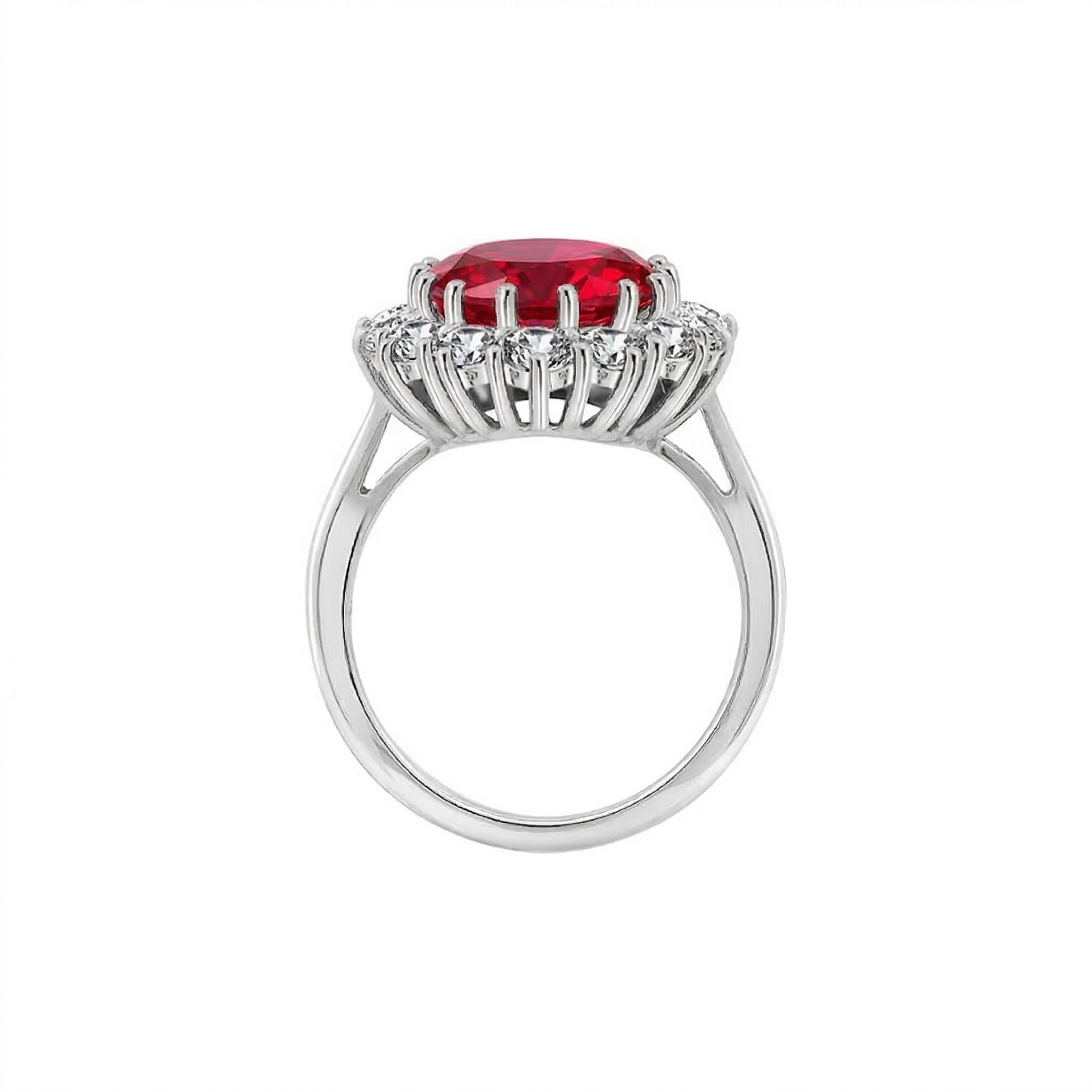 Scarlet Crown Ruby Ring | White Gold Maya Henry Jewelry