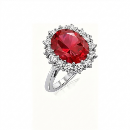Scarlet Crown Ruby Ring | White Gold Maya Henry Jewelry