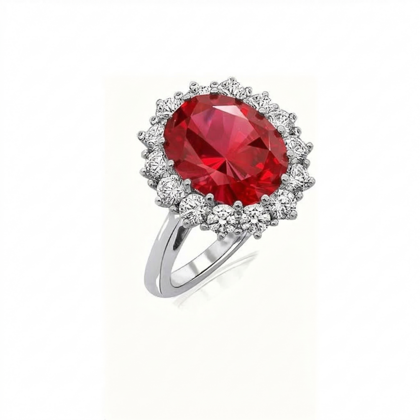 Scarlet Crown Ruby Ring | White Gold Maya Henry Jewelry