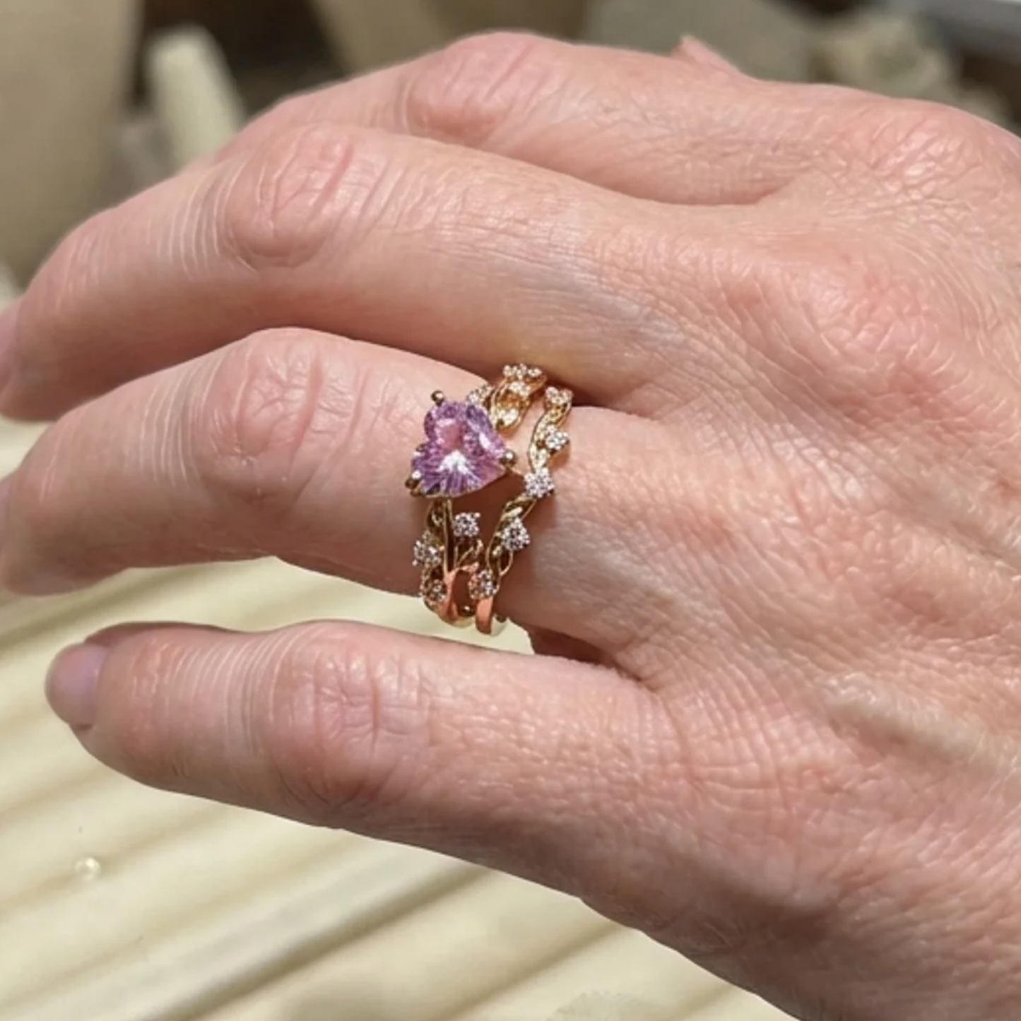 Petalheart Garden Ring Set | Gold Maya Henry Jewelry