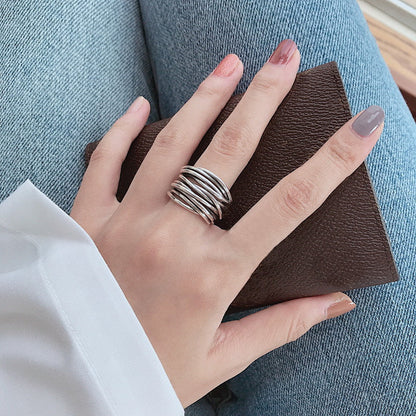 Adjustable Layered 925 Sterling Silver Ring Maya Henry Jewelry